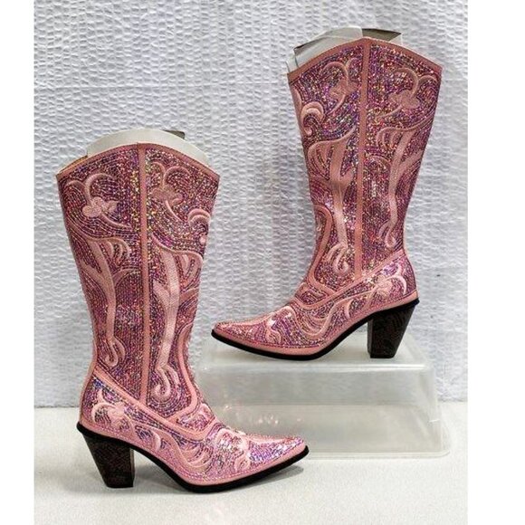 Brand New Helens Heart Tall Sequin and Embroidered Boots - Picture 3 of 7